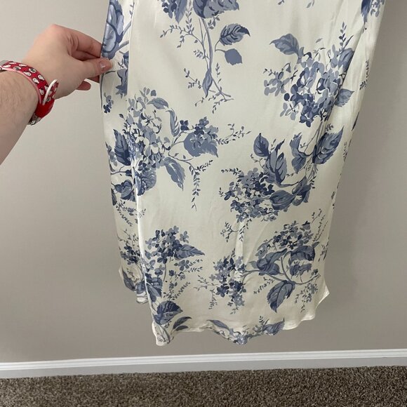 Reformation Poppies Cut Out Silk Maxi Dress Lupine Floral Size 0 - Picture 6 of 8